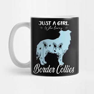 Just A Girl Who Loves Border Collies Shows Off Intelligence on Bold Tee Mug